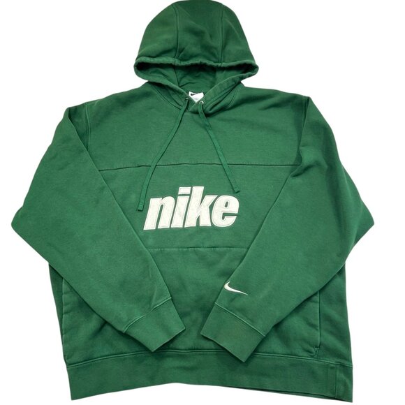 Nike Men's Color Block 2.0 Pullover Hoodie Green Size XL - Picture 2 of 11